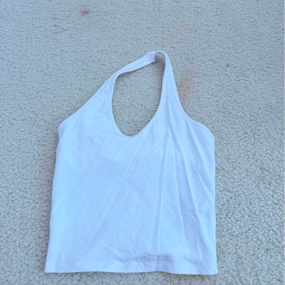 White halter top